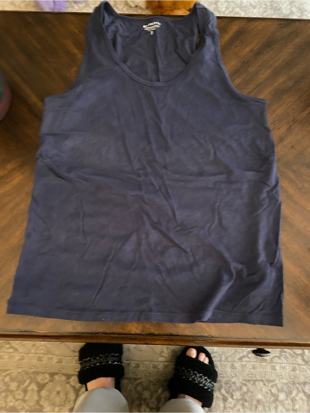Athleta Navy Blue Scoop-Neck Tank
